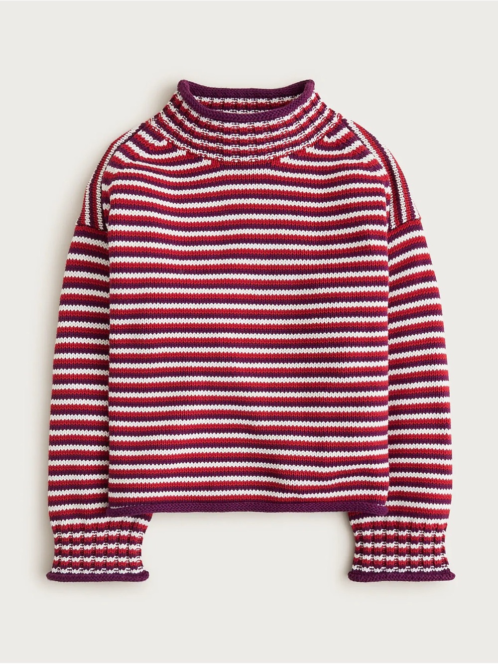 J. Crew Striped Rollneck Sweater